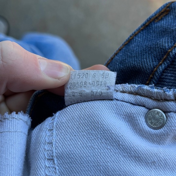 Vintage 70s 80s Levis Mens 575 Jeans Blue Denim Straight Leg Size 32x33 - Picture 4 of 10